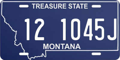 MT license plate 121045J