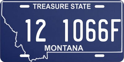 MT license plate 121066F
