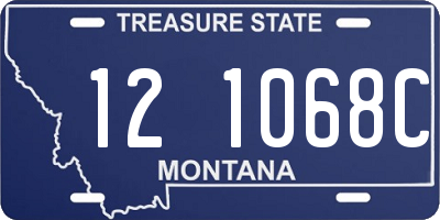 MT license plate 121068C