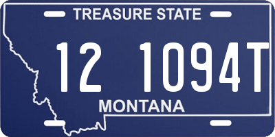 MT license plate 121094T