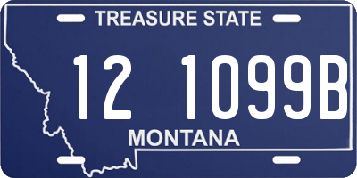 MT license plate 121099B