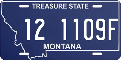 MT license plate 121109F
