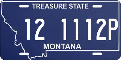 MT license plate 121112P