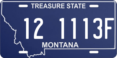 MT license plate 121113F