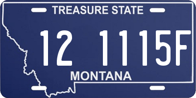 MT license plate 121115F