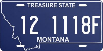 MT license plate 121118F
