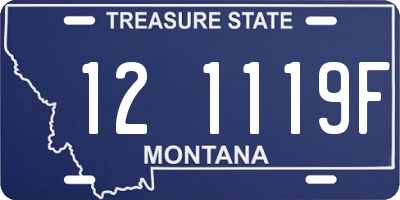 MT license plate 121119F