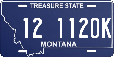 MT license plate 121120K