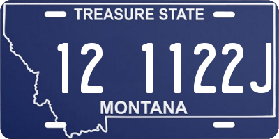MT license plate 121122J