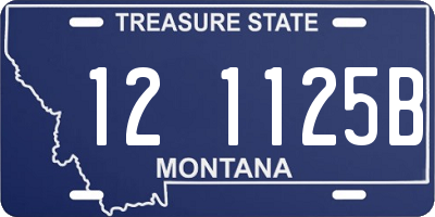 MT license plate 121125B