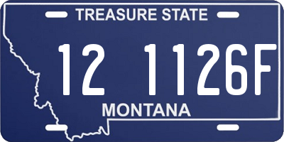 MT license plate 121126F