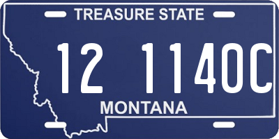 MT license plate 121140C