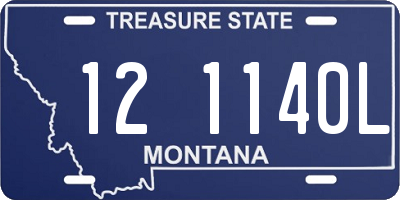 MT license plate 121140L