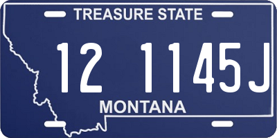 MT license plate 121145J