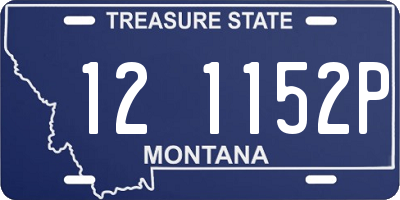 MT license plate 121152P