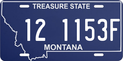 MT license plate 121153F