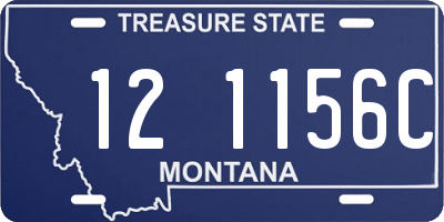 MT license plate 121156C