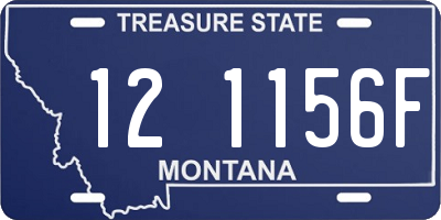 MT license plate 121156F