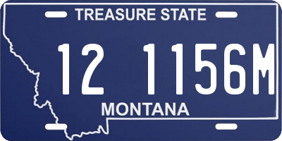 MT license plate 121156M