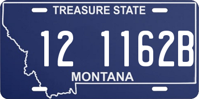 MT license plate 121162B