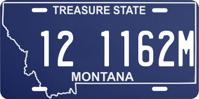 MT license plate 121162M