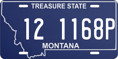 MT license plate 121168P