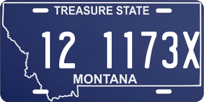 MT license plate 121173X