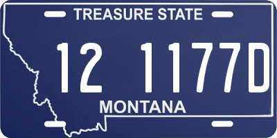 MT license plate 121177D