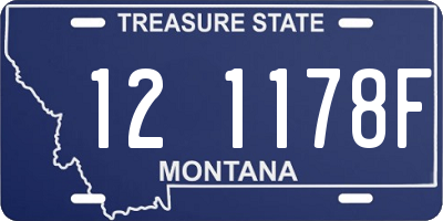 MT license plate 121178F