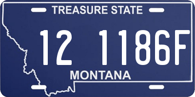 MT license plate 121186F