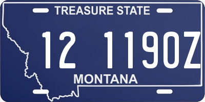 MT license plate 121190Z