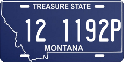 MT license plate 121192P