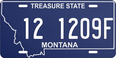 MT license plate 121209F