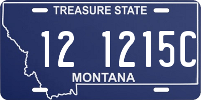 MT license plate 121215C