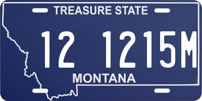 MT license plate 121215M
