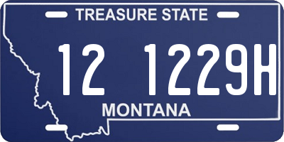 MT license plate 121229H