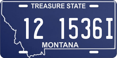 MT license plate 121536I