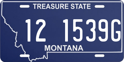 MT license plate 121539G