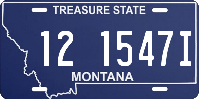 MT license plate 121547I