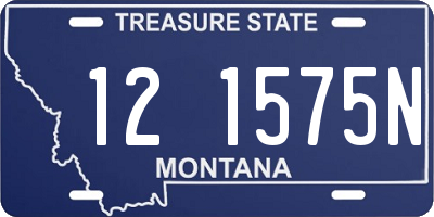 MT license plate 121575N