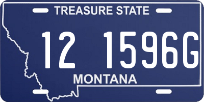 MT license plate 121596G