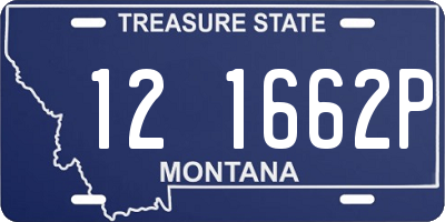 MT license plate 121662P