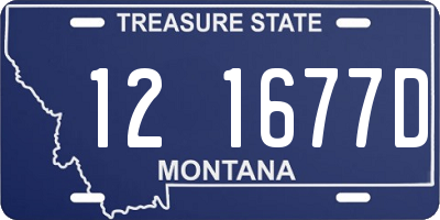 MT license plate 121677D