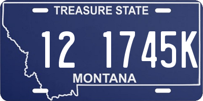 MT license plate 121745K