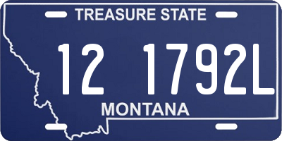 MT license plate 121792L