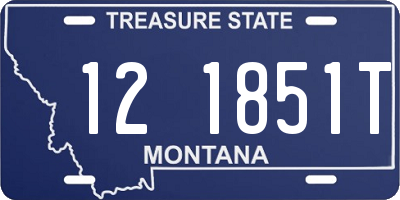 MT license plate 121851T