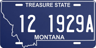 MT license plate 121929A