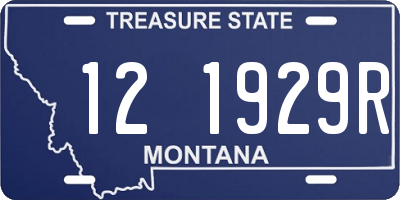 MT license plate 121929R