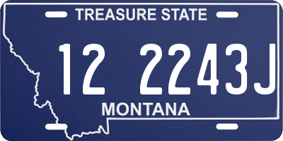 MT license plate 122243J