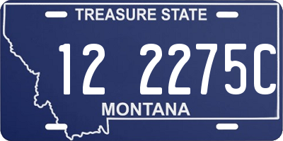 MT license plate 122275C